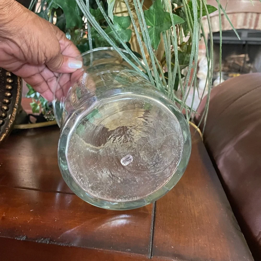 Vintage OLD FASHION ICE BUCKET clear glass 6”x 6 1/2” a variety of uses Elegant!